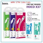 Cáp Sạc Nhanh Hoco X37 USB Lightning, 2 đầu Type-C và Micro, công suất 60W, hỗ trợ sạc nhanh 27W, 3.0A và 2.4A, chất liệu TPE bền chắc, lõi đồng 126 sợi, trọng lượng nhẹ 10g, chiều dài 1m, tỷ lệ đầu ra 98%, tăng tốc sạc 30%, chính hãng OEM Hoco