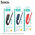 Cáp Sạc Nhanh Hoco X59 60W, dây sạc dài 1m/2m, hỗ trợ 3A Type-C, 2.4A Micro/Lightning, lõi 118 dây đồng truyền tải ổn định, vỏ nylon dệt chống gãy rối, đầu nối TPE bền bỉ, sạc nhanh an toàn cho iPhone, Samsung, Xiaomi, Huawei, laptop.