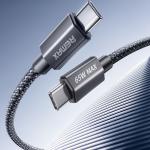 Cáp sạc nhanh Remax CB01 3A, USB A to Type-C, dây dài 1.2m, hỗ trợ sạc nhanh 65W/30W, truyền dữ liệu tốc độ cao 480MB/s, chất liệu TPE + lưới dệt xám, bền bỉ vượt trội, tuổi thọ 5000 lần cắm rút