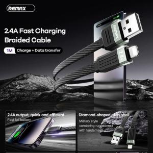 Cáp Sạc Nhanh Remax RC-C085 Lightning iOS 2.4A, dây sạc chính hãng cho iPhone, iPad, AirPods, trọng lượng hộp 45g, kích thước 12x11x2cm, thiết kế chắc chắn, truyền dữ liệu ổn định, sạc nhanh an toàn, bền bỉ, tiện lợi cho người dùng Apple.