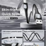 Cáp sạc nhanh Remax RC-C096 Micro 2.1A, dây dài 1m, chất liệu dây đồng + nylon + vỏ giả silicon, lõi dây dày, chip thông minh, chống rơi, phụ kiện chính hãng, giải pháp sạc nhanh an toàn và bền bỉ.