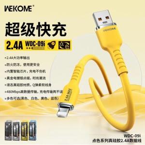 Cáp Sạc Nhanh Wekome WDC-09i USB ra Lightning, tốc độ truyền dữ liệu 480Mbps, công nghệ chip thông minh chống cháy nổ, độ bền cao, chiều dài 1.2m, màu sắc đa dạng, an toàn tuyệt đối cho iPhone và iPad