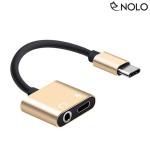 Cáp Type-C chia 3.5mm + Type-C, hỗ trợ nghe nhạc và sạc cùng lúc, nhựa ABS cao cấp, dây đồng nguyên chất, dòng sạc 2.1A, thiết kế bền chắc, tiện lợi, mang lại sự linh hoạt cho người dùng công nghệ hiện đại