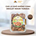 Chà Là Khô Không Cành Deglet Nour 500g, phiên bản không cành tiện sử dụng, hộp 500g thiết kế đẹp mắt, món quà tặng sang trọng dịp Tết và lễ hội, giúp người nhận cảm nhận vị ngọt tự nhiên, thêm khoáng chất, sức khỏe và yêu thươn