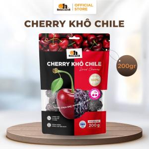 Cherry Khô Chile Oh Smile Nuts, Túi Zip 200g, snack trái cây nhập khẩu mềm dẻo tự nhiên, giàu vitamin & chất xơ, ăn vặt lành mạnh thay kẹo nhiều đường – bổ sung đề kháng & tốt cho sức khỏe mỗi ngày