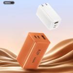 Cốc Sạc Remax CA02-ACC67W GaN 67W, Hỗ Trợ PD PPS QC, 3 Cổng Type-C & USB Sạc Nhanh Cùng Lúc Cho Điện Thoại Laptop iPad, Tự Động Nhận Dạng Dòng Sạc, Thiết Kế Họa Tiết Da Hermes Sang Trọng, Siêu Nhỏ Gọn