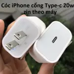 Củ Sạc iPhone 20W Type-C PD Apple Zin Store, Sạc Nhanh iPhone iPad, An Toàn Chống Quá Dòng, Tiết Kiệm Thời Gian 50% Pin Trong 30 Phút, Thiết Kế Gọn Nhẹ, Chân Dẹp Chuẩn Apple
