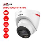 Dahua DH IPC HDW2449T S PRO 4MP Camera IP WizColor, Ống kính cố định 2.8mm/3.6mm góc rộng, Warm-Light tới 30m, nhận diện & cảnh báo thông minh, giải pháp giám sát chuyên nghiệp cho shop, căn hộ, khu đô thị.