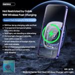 Đế Sạc Remax RP-W76 15W Không Dây, Hỗ Trợ Qi, ABS + Kính Cường Lực, Type-C, Sạc Nhanh Cho iPhone, Samsung, Tai Nghe TWS, Nhỏ Gọn Di Động, An Toàn Chống Nóng Máy, Chống Trượt, Tương Thích Mọi Thiết Bị