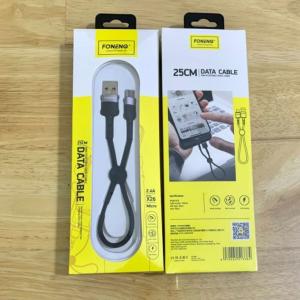 Foneng X26 cáp sạc Micro ngắn 25cm, dây nylon chống rối, vỏ hợp kim nhôm + TPE, lõi đồng mạ thiếc, hỗ trợ sạc và truyền dữ liệu, phụ kiện chính hãng, giải pháp tiện lợi cho sạc nhanh.