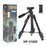 Gậy chụp hình 3 chân Neepho NP-3160S kèm Remote Bluetooth – Tripod điện thoại & máy ảnh mini, xoay 360°, chụp ảnh & quay video chuyên nghiệp.