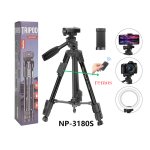 Gậy chụp hình 3 chân Neepho NP-3180S kèm Remote Bluetooth – Tripod & selfie stick đa năng, xoay 360°, giữ máy chắc khi quay vlog