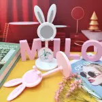 Giá đỡ điện thoại hình thỏ ///DL, thiết kế dễ thương, nhựa ABS cao cấp, giữ chắc smartphone, chống trượt, chống rung, tiện lợi học online, xem phim, livestream TikTok, Zoom, YouTube, phụ kiện trang trí bàn làm việc, quà tặng độc đáo.