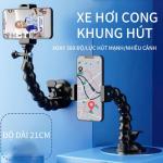 Giá đỡ điện thoại hít đa năng hình con sâu, xoay 360° hiện đại, hút cao su chắc chắn gắn kính/taplo, điều chỉnh chiều dài linh hoạt, khớp bẻ cong ổn định, phù hợp mọi smartphone, tiện lợi quay video, gọi điện rảnh tay khi lái xe