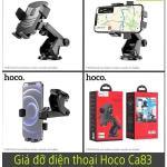 Giá đỡ điện thoại ô tô Hoco CA83 chính hãng, chất liệu PC + ABS bền chắc, kích thước 165x105x120mm, trọng lượng nhẹ 170g, phù hợp điện thoại 4.5-7 inch, thiết kế nhỏ gọn, xoay linh hoạt, giữ điện thoại chắc chắn, tiện lợi cho GPS, nghe gọi, giải trí