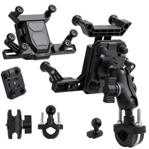 Giá đỡ kẹp điện thoại xe máy xe đạp MT-G02, chất liệu nhựa ABS + kim loại bền chắc, màu đen sang trọng, tự động hít chặt không cần vặn ốc, gắn ghi đông hoặc chân gương, phù hợp mọi smartphone, an toàn chống rung lắc, tiện lợi cho định vị GPS và nghe