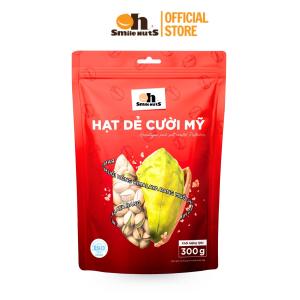 Hạt dẻ cười Mỹ rang muối Hồng Himalaya Smile Nuts túi zip 300g, snack healthy không tẩy trắng, giữ nguyên vị ngọt tự nhiên & độ giòn, nguồn đạm & chất béo tốt cho tim mạch