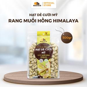 Smile Nuts hạt dẻ cười Mỹ rang muối Hồng Himalaya 500g, giữ nguyên màu tự nhiên, vỏ dễ tách, snack protein & chất xơ cao, ăn vặt tốt cho tim mạch & hệ tiêu hóa