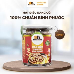 Hạt điều rang cùi 250g Oh Smile Nuts, hạt điều Việt Nam giòn béo tự nhiên, giàu dinh dưỡng, snack ăn kiêng tốt cho tim mạch, nguồn năng lượng sạch cho dân văn phòng, thể thao và ăn vặt lành mạnh mỗi ngày