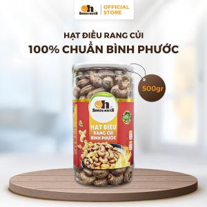 Hạt điều rang cùi 500g chính hãng Oh Smile Nuts, hạt điều giòn ngậy, ít muối, cung cấp protein và khoáng chất, tốt cho tim và da, snack lành mạnh thay thế đồ chiên rán, phù hợp mọi lứa tuổi