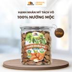 Hạt hạnh nhân Mỹ tách vỏ nướng mộc 265g, Oh! Smile Nuts, snack hạt nguyên bản, giữ vỏ xanh, giàu vitamin E & chất chống oxy hóa, snack cao cấp cho sức khỏe