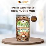 Hạt hạnh nhân Mỹ tách vỏ nướng mộc 500g, Oh! Smile Nuts, snack hạt cao cấp giữ nguyên dưỡng chất, không chất bảo quản, phù hợp người ăn kiêng