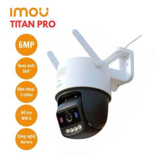 IMOU Titan Pro 6MP 3K+ (IPC-U7LP-6V0NE) Camera WiFi Ngoài Trời, Pan/Tilt 340°/90°, Nén H.265 Tiết Kiệm Lưu Trữ, IP66 Chống Nước & Bụi, Hỗ Trợ ONVIF & Imou App – Kết Nối & Quản Lý Dễ Dàn