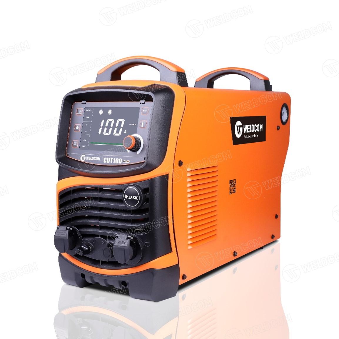JASIC CUT100 L221 II (JET20) Máy cắt Plasma 3 pha 380V, khối lượng ~29kg, hiệu suất cao, thiết kế gọn chắc – phù hợp xưởng sản xuất, chế tạo thiết bị, đóng thùng ô tô & kết cấu thép, giúp tiết kiệm chi phí vận hành
