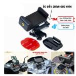 Kẹp điện thoại dán mặt đồng hồ xe máy, đế chờ tháo lắp tiện lợi, băng dính 3M siêu chắc, thân kẹp có ốc điều chỉnh góc nhìn, đệm mút chống trầy, phù hợp smartphone 5.5–8.5cm, tương thích camera GoPro, chống rung, chống rơi ngã.