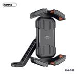 Kẹp điện thoại xe máy Remax C52, bốn tay kẹp silicone giảm chấn, cơ chế kẹp tự động, khóa an toàn mặt sau, xoay 360° ngang dọc, vận hành dễ dàng, đặt và lấy ngay lập tức, phù hợp mọi smartphone, chắc chắn chống rung lắc mạnh, an toàn tuyệt đối khi lá