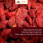 HỖ TRỢ TIÊU HÓA – Kỷ Tử Khô 225 g Oh Smile Nuts giàu chất xơ và khoáng chất, giúp nhu động ruột tốt, phù hợp chế độ ăn uống cân bằng và kiêng đường.