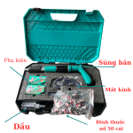 Máy Bắn Đinh Bê Tông Không Dây ZNS Chính Hãng Tiến Phát Linh Kiện, Lò Xo Kép Đặc Biệt Bắn 50 Đinh Thép Cứng Vào Bê Tông Thép Gạch Nhanh Chóng, Tiết Kiệm 70% Thời Gian Thi Công, Phụ Kiện Đầy Đủ Kèm Kính Bảo Hộ Tay Cầm Chổi Vệ Sinh