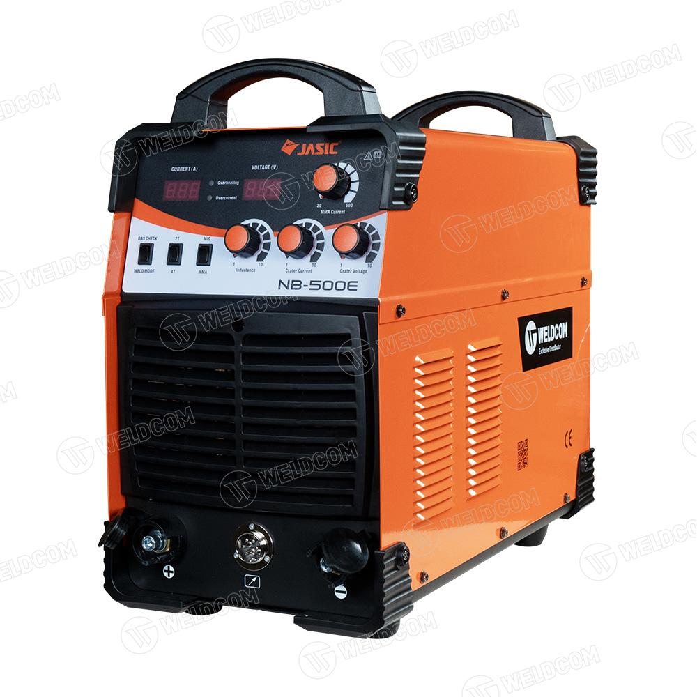 Máy Hàn MIG NB-500E Jasic Chính Hãng, Công Nghệ Inverter IGBT Tiết Kiệm Điện Đến 40%, Hàn Liên Tục 500A Với Dây 1.6mm Hiệu Suất 100%, Đa Năng MIG Que Chế Độ 2T/4T, Hồ Quang Ổn Định Ít Bắn Tóe Mối Hàn Ngấu Sâu Hoàn Hảo Cho Kết Cấu Thép
