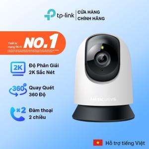 Mercusys MC200 Camera WiFi 2MP Trong Nhà, Xoay Pan/Tilt 340°/70°, Hỗ Trợ Thẻ microSD 512 GB, Kết Nối 2.4GHz, 1080p HD – Thích Hợp Cho Nhà, Cửa Hàng, Văn Phòng