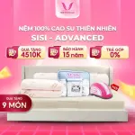 Nệm 100% Cao Su Thiên Nhiên Thắng Lợi SiSi Advance, đàn hồi tối ưu, kháng khuẩn, thoáng khí, bảo hành 15 năm, thiết kế sang trọng, phù hợp mọi lứa tuổi, nâng cao giấc ngủ, giảm đau lưng, hỗ trợ cột sống, sản phẩm cao cấp cho gia đình