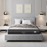 Nệm lò xo túi Amando Faro, thiết kế đa tầng, Gel Memory Foam Lumbar Support, PU foam đàn hồi, lõi cao su ôm sát, nâng đỡ 5 vùng cơ thể, bảo vệ cột sống, giấc ngủ êm ái và khỏe mạnh.