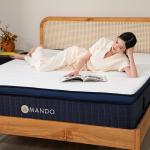Nệm lò xo Amando Innovation, công nghệ RevoFeel cá nhân hóa, khung lò xo túi 7 vùng, memory foam gel kháng khuẩn, cao su thiên nhiên thoáng khí, nâng đỡ xương khớp, giấc ngủ cân bằng và thoải mái.