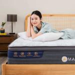 Nệm lò xo Amando Elite Grand, thiết kế sang trọng, lớp memory foam copper, kháng khuẩn, điều hòa nhiệt độ, đàn hồi cao, bảo hành 10 năm, phù hợp mọi mùa, nâng niu cơ thể và cải thiện giấc ngủ.