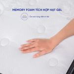 Nệm Amando Elite Plus 25cm, hệ thống lò xo túi độc lập, nâng đỡ 3 vùng lưng hông cột sống, memory foam êm ái, PU foam thoáng khí, vải cooling kháng khuẩn, giấc ngủ cân bằng, thoải mái cho mọi gia đình Việt.