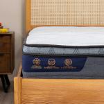 Nệm Amando Elite Plus 25cm, hệ thống lò xo túi độc lập, nâng đỡ 3 vùng lưng hông cột sống, memory foam êm ái, PU foam thoáng khí, vải cooling kháng khuẩn, giấc ngủ cân bằng, thoải mái cho mọi gia đình Việt.
