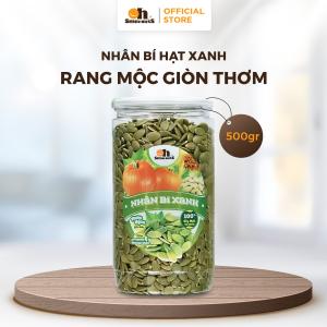 Nhân Bí Xanh Nướng Mộc 500g, Hạt dinh dưỡng Oh Smile Nuts, snack healthy eat clean, không chất bảo quản, hỗ trợ giảm cân, tăng cường miễn dịch, tốt cho người ăn kiêng và tập gym