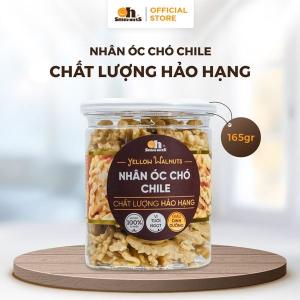 Nhân óc chó vàng Chile hũ 165g Oh! Smile Nuts, nguồn Omega-3 & protein cao, snack hạt nhập khẩu ngon tự nhiên, giữ độ giòn, bổ sung dưỡng chất, lựa chọn snack lành mạnh mỗi ngày