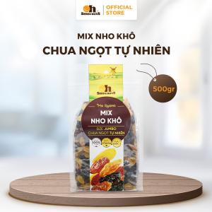 Nho Khô Mix 3 Loại Chile Túi Zipper 500 g Smile Nuts, Hỗn Hợp Nho Đỏ Vàng Đen Nhập Khẩu Chile, Giàu Vitamin và Chất Xơ, Ăn Vặt Healthy Cho Gia Đình Người Ăn Kiêng và Trẻ Em