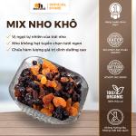 Nho Khô Mix 3 Loại Chile Túi Zipper 500 g Smile Nuts, Hỗn Hợp Nho Đỏ Vàng Đen Nhập Khẩu Chile, Giàu Vitamin và Chất Xơ, Ăn Vặt Healthy Cho Gia Đình Người Ăn Kiêng và Trẻ Em