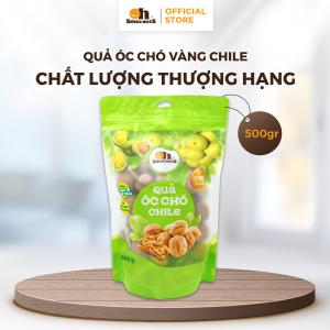 Quả Óc Chó Chile 500g Oh! Smile Nuts túi zipper, hạt óc chó nguyên vỏ giàu Omega-3 & protein, snack nhập khẩu chất lượng cao, bổ sung dưỡng chất cho tim mạch & trí tuệ