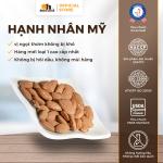 Hạt hạnh nhân Mỹ tách vỏ nướng mộc 265g, Oh! Smile Nuts, snack hạt nguyên bản, giữ vỏ xanh, giàu vitamin E & chất chống oxy hóa, snack cao cấp cho sức khỏe