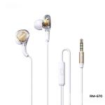 Tai Nghe Có Dây Remax RM-670i Cổng Lightning, Âm Thanh HIFI Sống Động, Thiết Kế Công Thái Học, Dây TPE Bền Bỉ, Micro Nhạy, Tương Thích iPhone 6 Đến iPhone 14 Pro Max, Giải Pháp Nghe Nhạc Hoàn Hảo Cho Người Dùng Trẻ