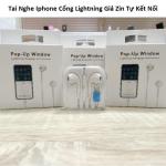 Tai Nghe iPhone Lightning Giả Zin Tự Kết Nối, Âm Thanh HiFi Chất Lượng Cao, Bluetooth Lấy Nguồn Từ Smartphone, Thiết Kế Nhét Tai Công Thái Học, Dây Cao Su Trơn Bền Bỉ, Màu Trắng Tinh Khôi, Tương Thích iPhone 7/7 Plus/8/8 Plus, iPad, Giải Pháp Nghe Nh