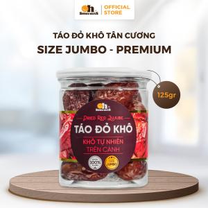 Táo Đỏ Khô Tân Cương Hủ Nhỏ 125g, nhập khẩu 100% từ Tân Cương, vị ngọt thanh tự nhiên, snack lành mạnh cho gia đình & người lớn tuổi, giàu chất xơ, vitamin C, năng lượng tức thì mỗi ngày