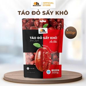 Táo Đỏ Khô Tân Cương Túi 500g Oh! Smile Nuts, sử dụng nguyên liệu táo đỏ lâu năm, thổ nhưỡng đặc biệt vùng Tân Cương giúp quả ngọt hơn, hộp gọn 130g dễ bảo quản, lý tưởng dùng mỗi ngày hoặc mang đi du lịch